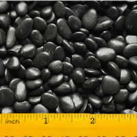 High Quality Small Resin Polished Black Mexican Pebbles