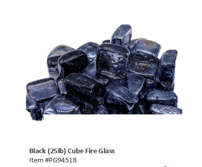 Cube Fire Glass Black