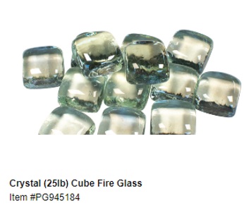 Cube Fire Glass Clear