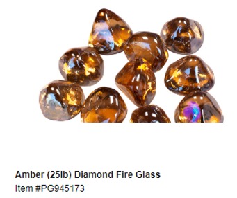 Diamond Fire Glass Amber