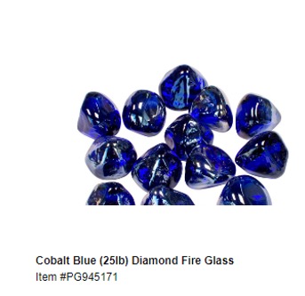 Diamond Fire Glass Cobalt Blue