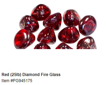 Diamond Fire Glass Red