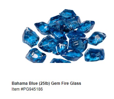 Gem Fire Glass Bahama Blue