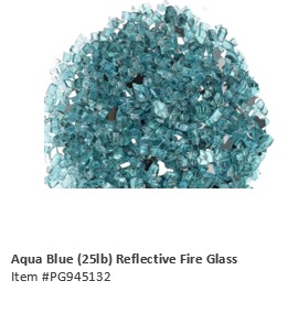 Ref Fire Glass Aqua Blue