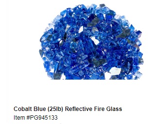 Ref Fire Glass Cobalt Blue